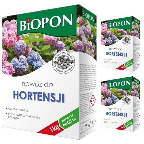 

Nawóz granulowany do hortensji Biopon 1 kg Pakiet