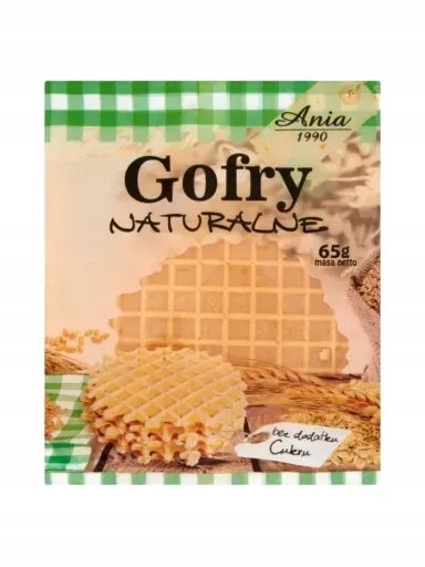 Levně 6 x Ania Přírodní vafle bez přidaného cukru Ania, 65 g