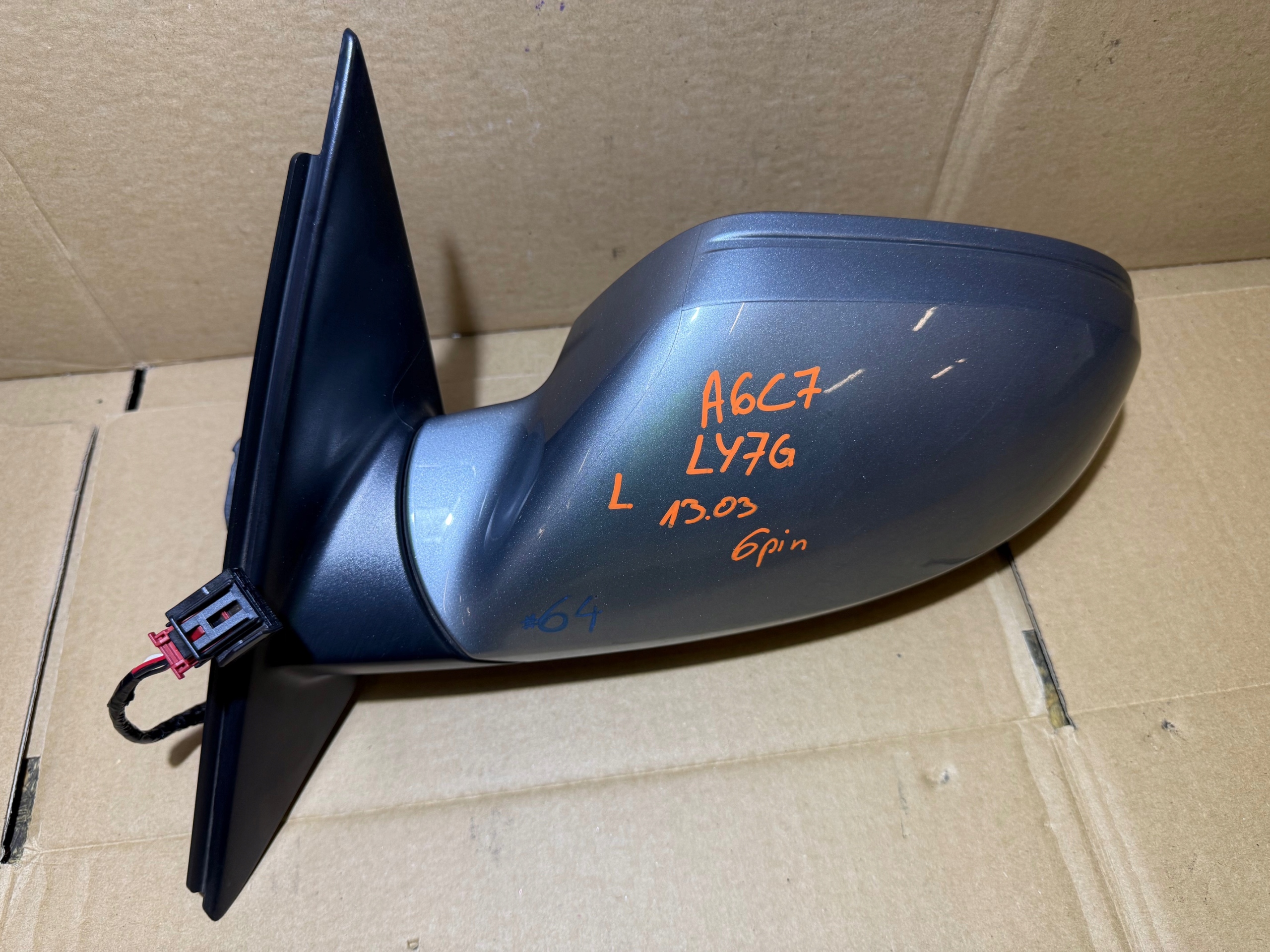 AUDI A6 C7 LY7G mirror left 6 PIN