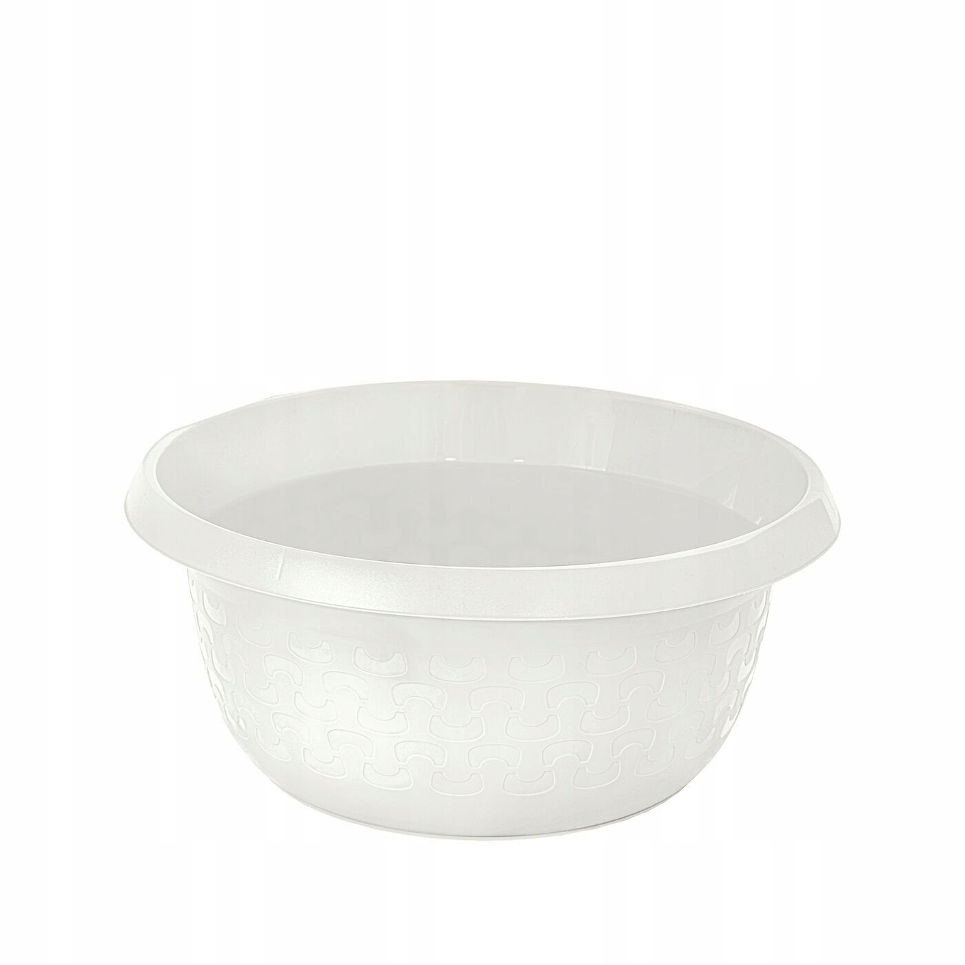 Okrągła MISKA PLASTIKOWA na pranie ANTYCZNA BIEL