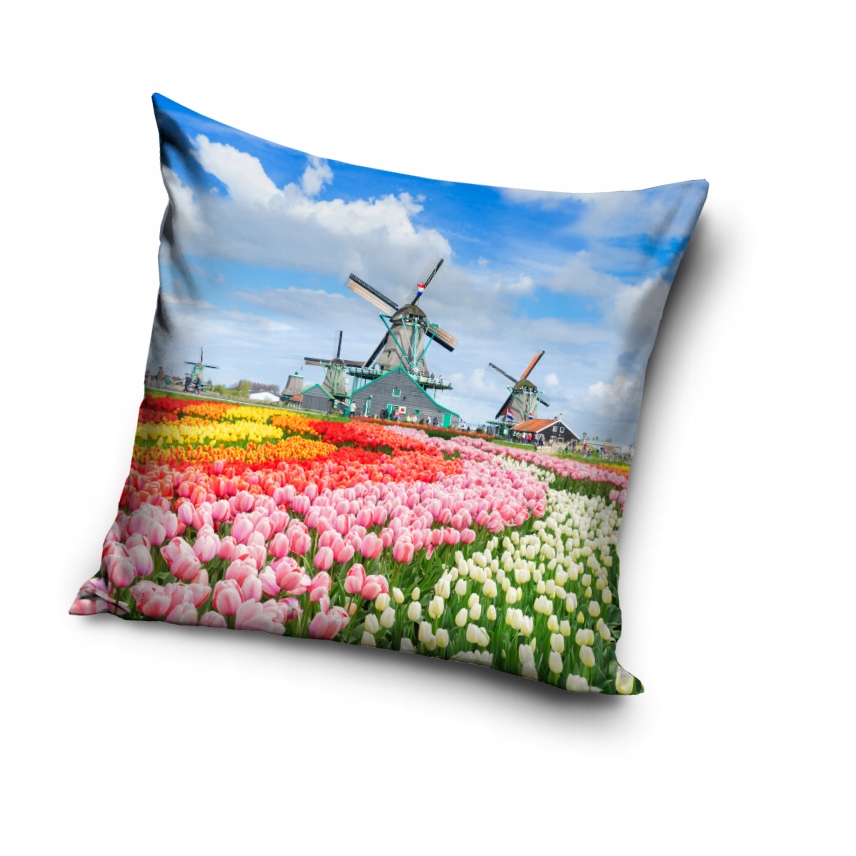 

Poszewka 40x40 Kwiatki Tulipany Wiatraki Pole