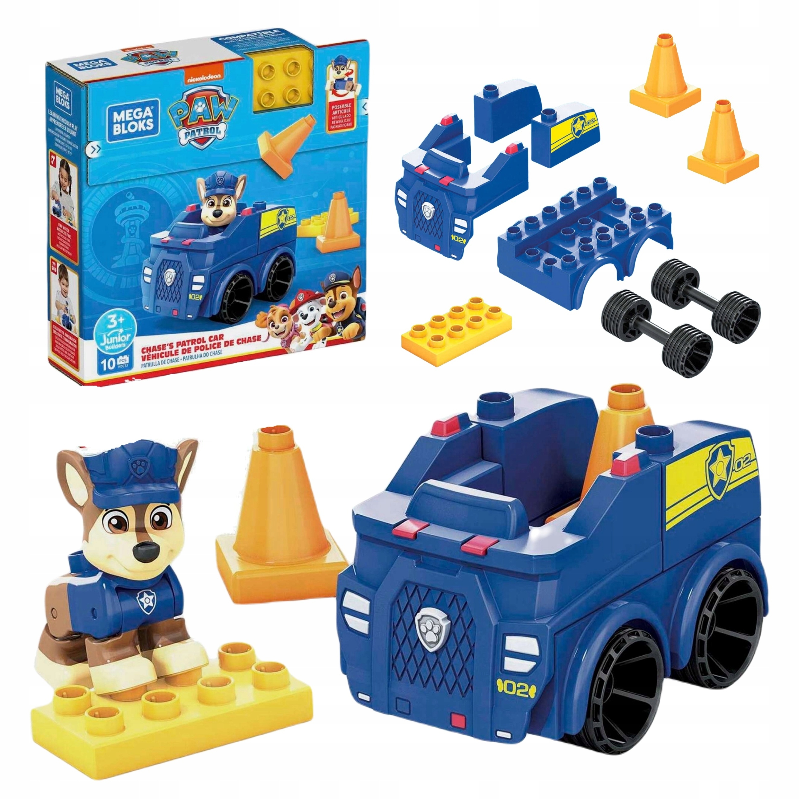 MEGA BLOKS PSI PATROL RADIOWÓZ PATROLOWY CHASE ZESTAW KLOCKI AUTO