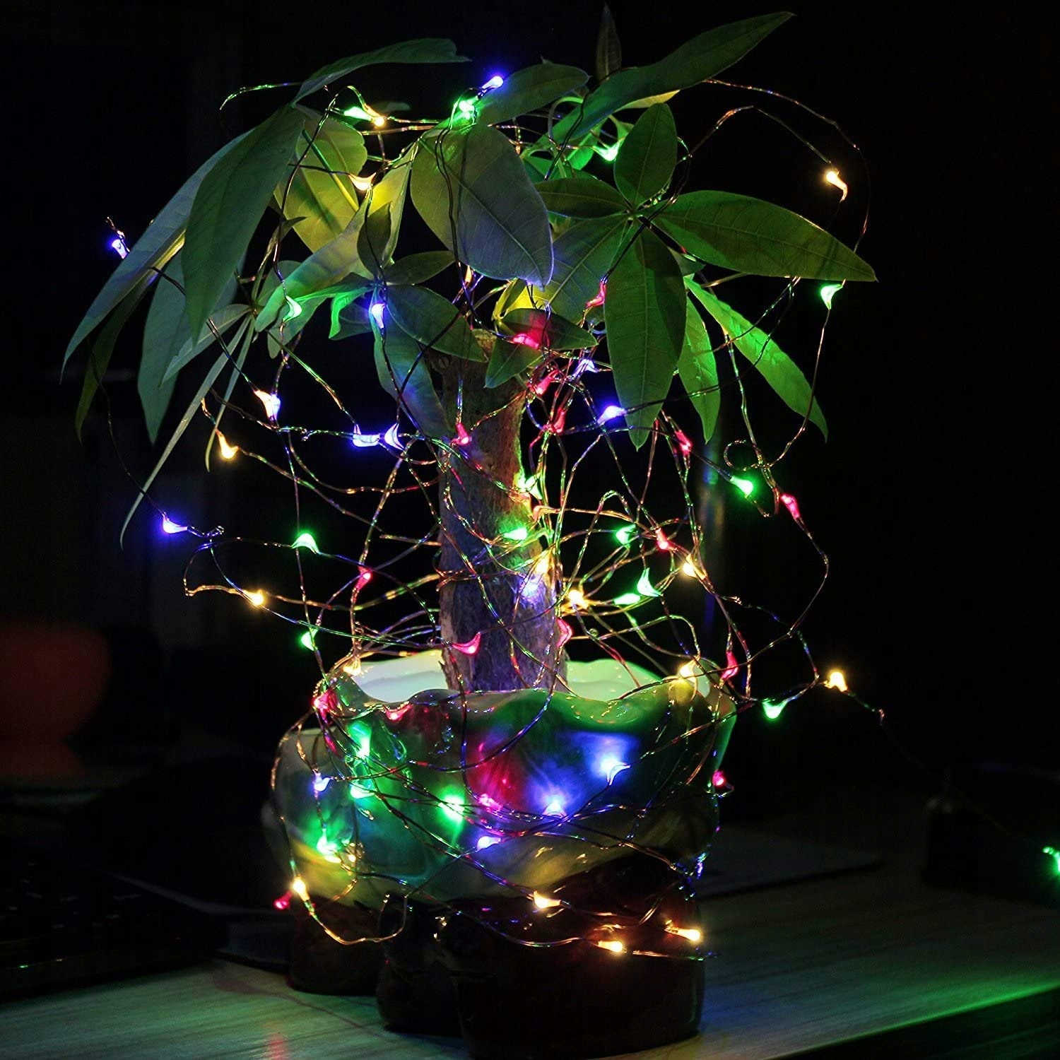 OREUNIK Solarna Girlanda 2x12M 240LED Wodoodporna Ciepła Biała Do Ogrodu — miniatura 5