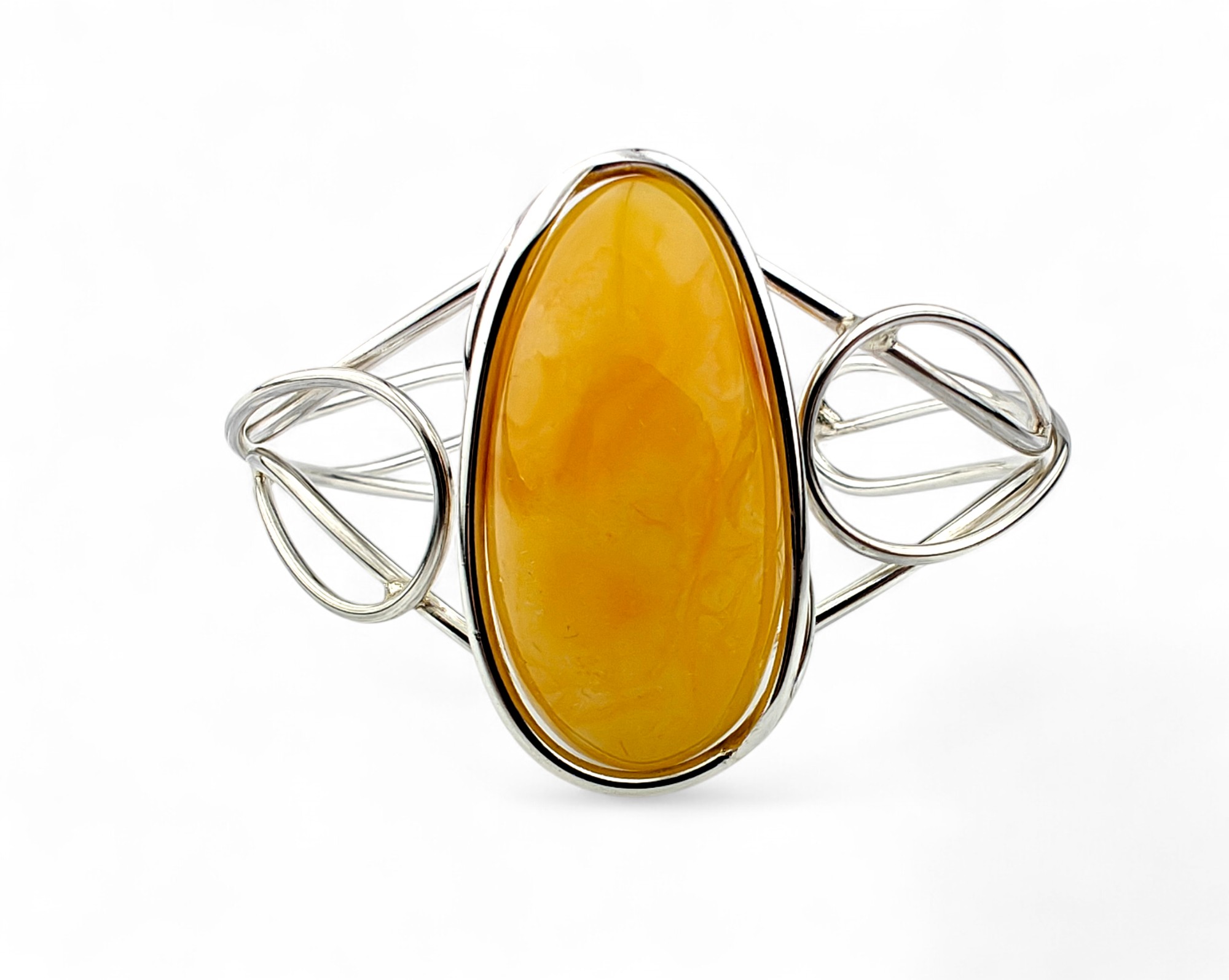 Unikátní Náramek Stříbro Jantarový Medový