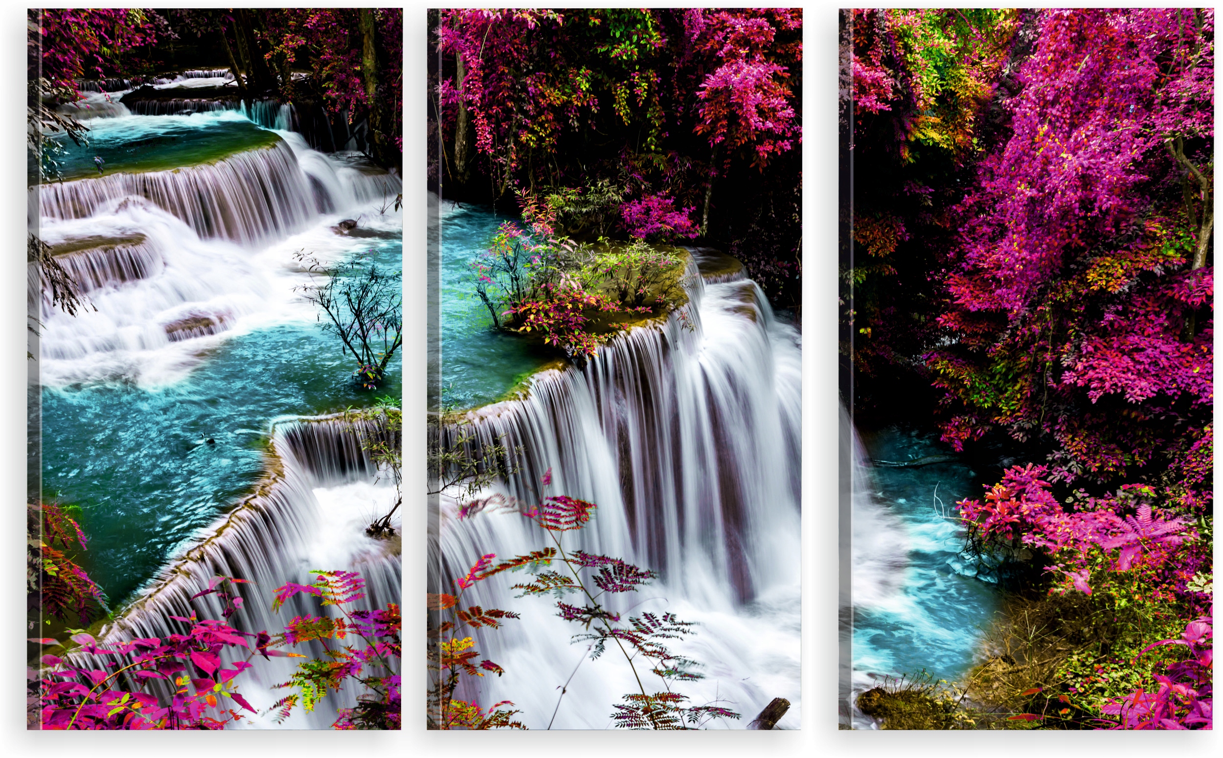 

Tryptyk Obraz Obrazy Na Ścianę wodospad kolorowy