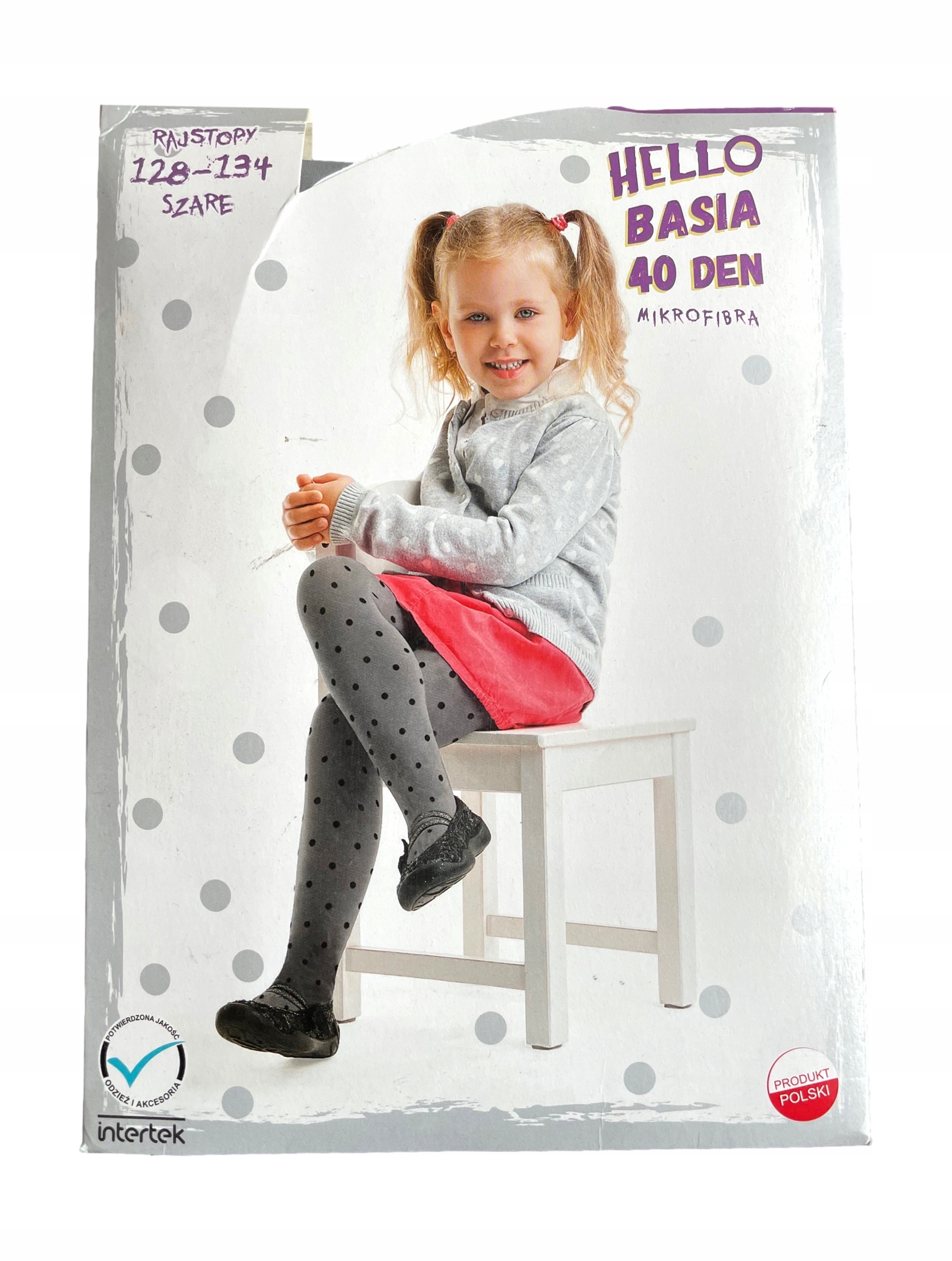 

Rajstopy Rajstopki Knittex Basia szare *140-146