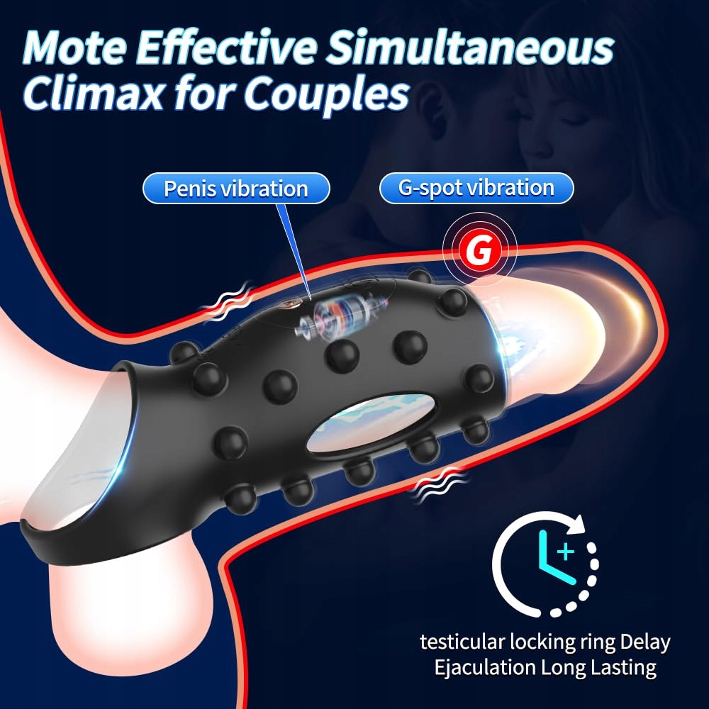 VIBRATORENSET Dla Mężczyzn Pierścień Wibrujący Zestaw Zabawek Erotycznych — miniatura 3
