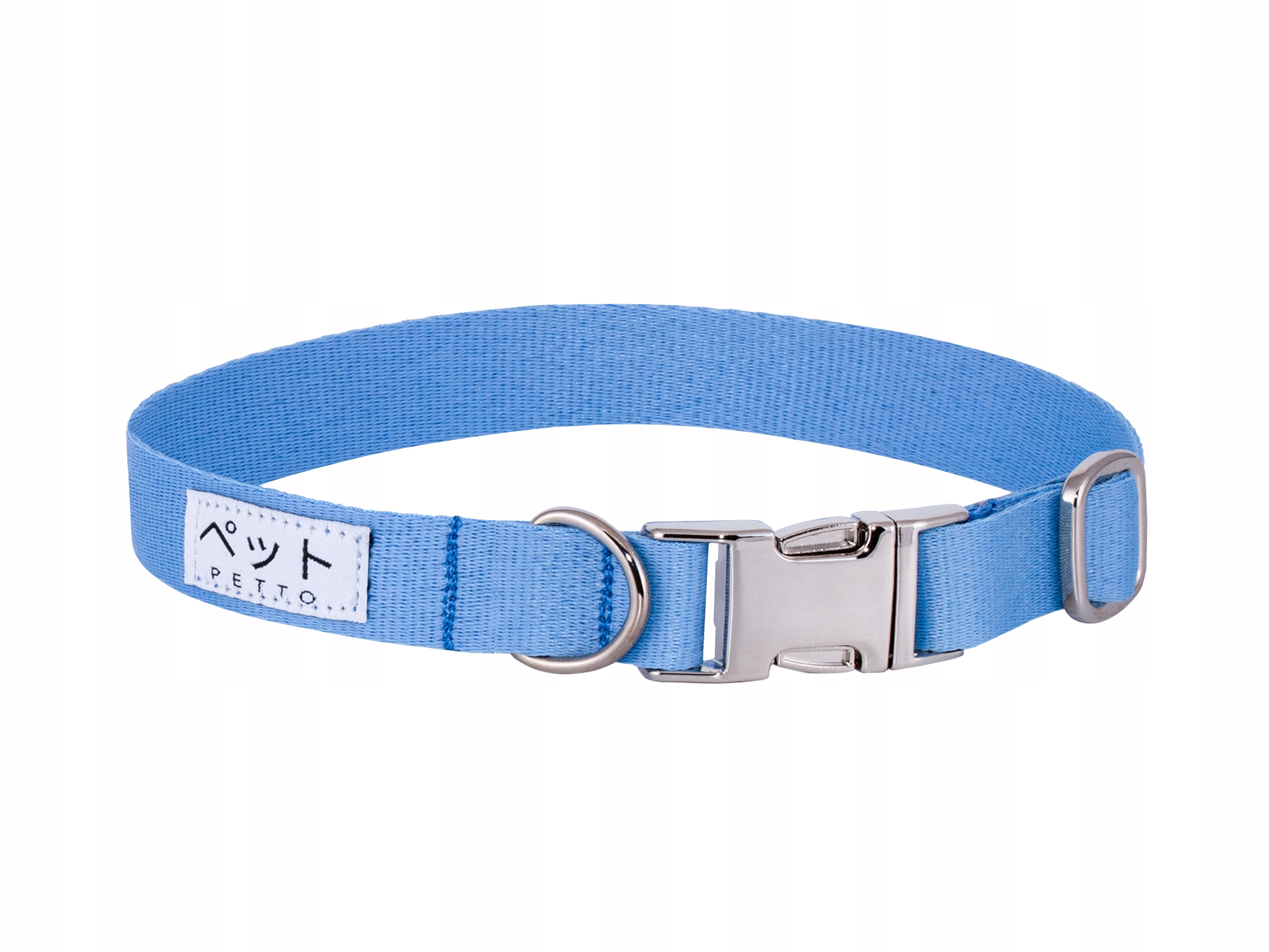 Levně Petto Obojek pro psa Eri Pastel Modrý Stříbrný vel. L