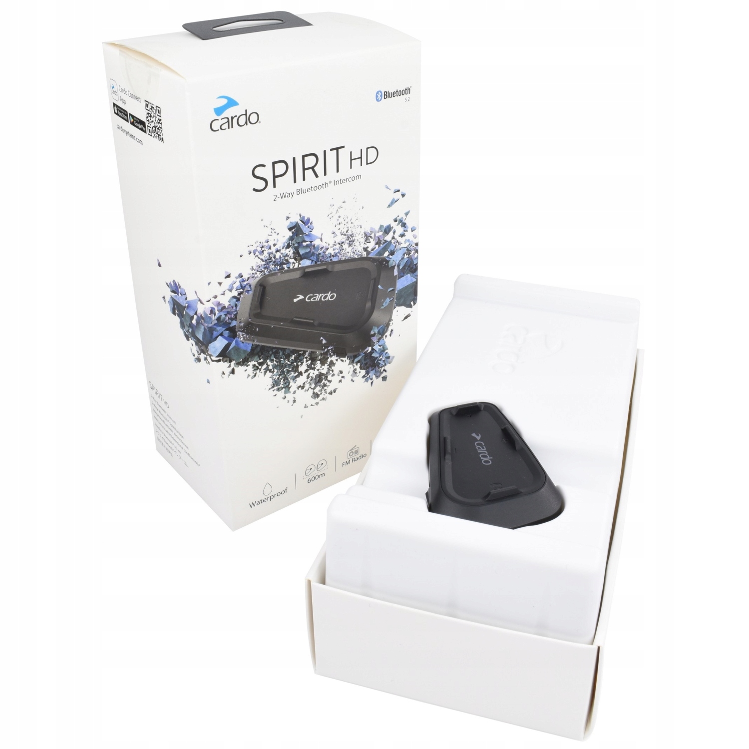 Interkom motocyklowy Cardo Spirit HD Maximum range 600 m