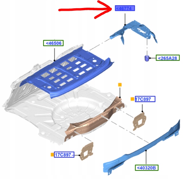 WZMOCNIENIE POSZYCIA TYŁU RH FORD FOCUS Mk3 11-