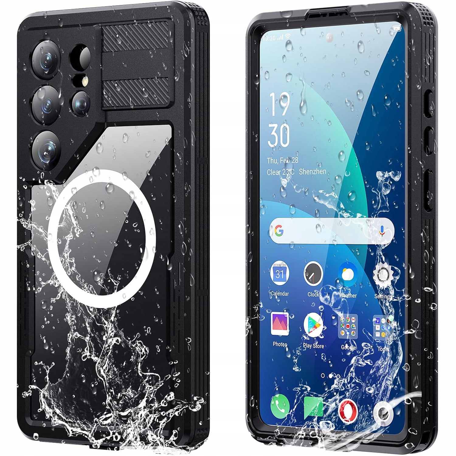 Etui pancerne wodoodporne do Galaxy S26 Ultra, magnetyczne pokrowiec cover