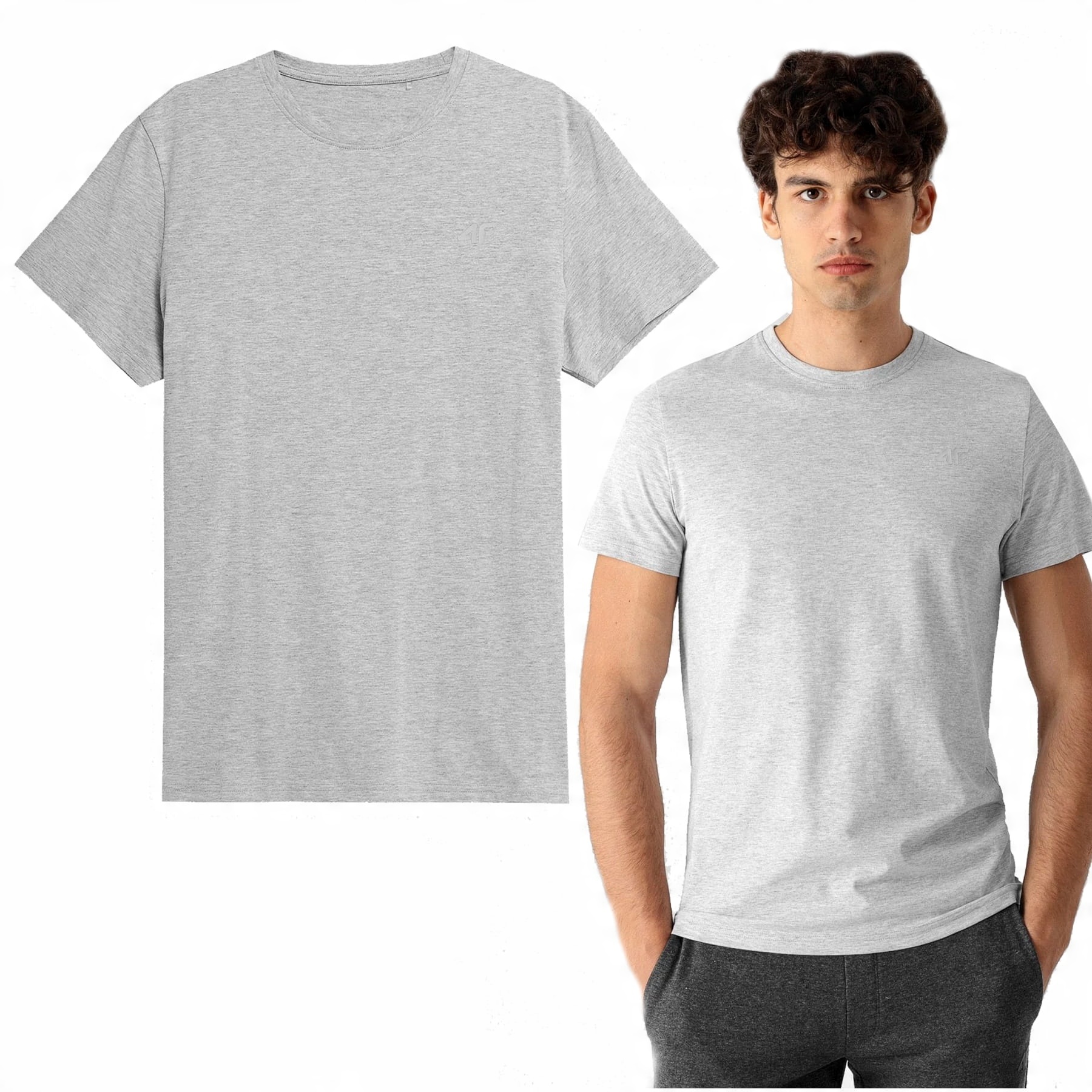

T-shirt Męski Koszulka 4F TSM352 J.szary - XL
