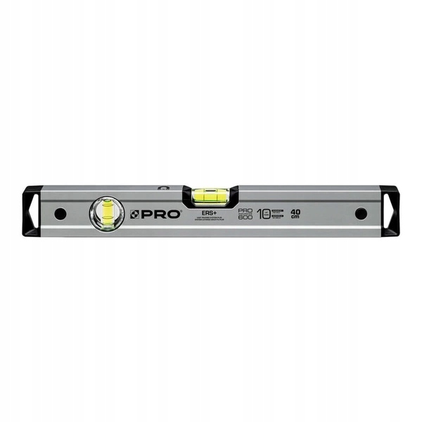 Eloxovaná vodováha PRO600 stříbrná s magnety 40 cm Pro