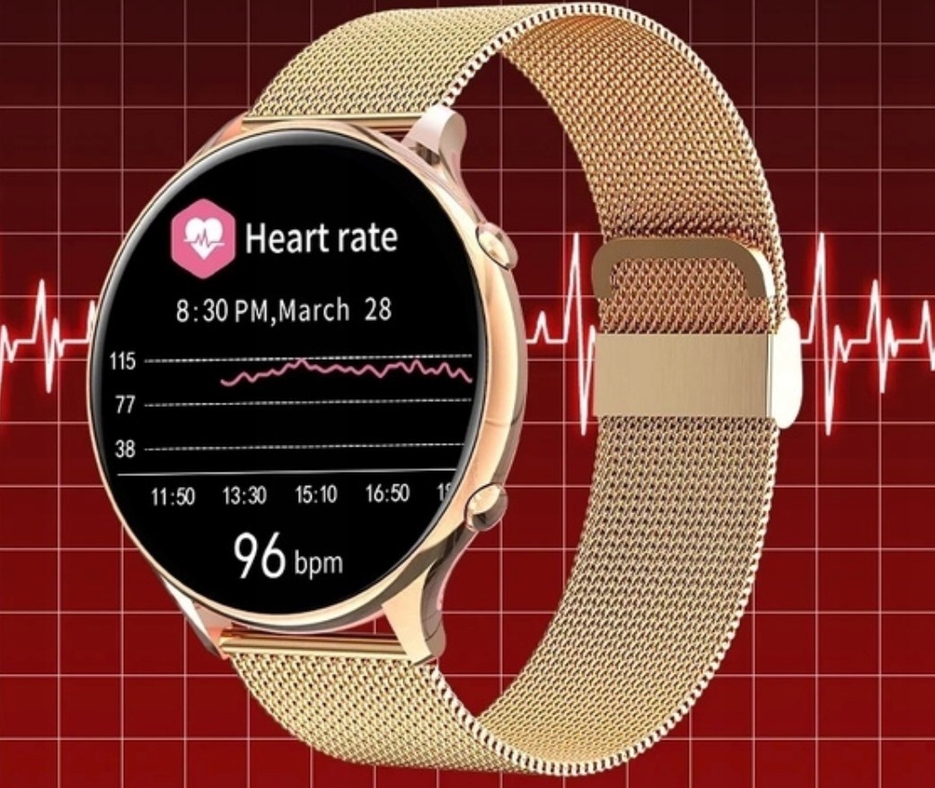 Smartwatch damski slim bransoleta krokomierz puls Wodoszczelność tak