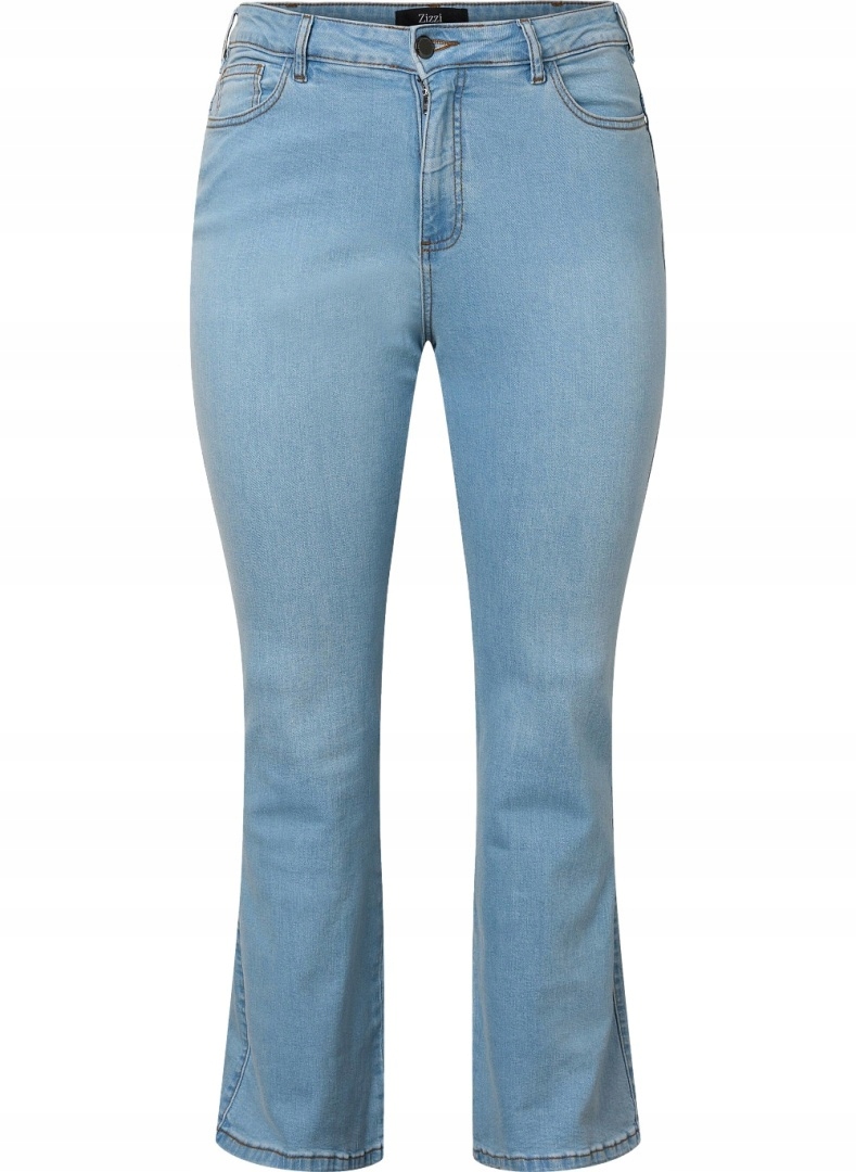 Kalhoty Světle Modré Džíny Bootcut Zizzi N78 664C 42