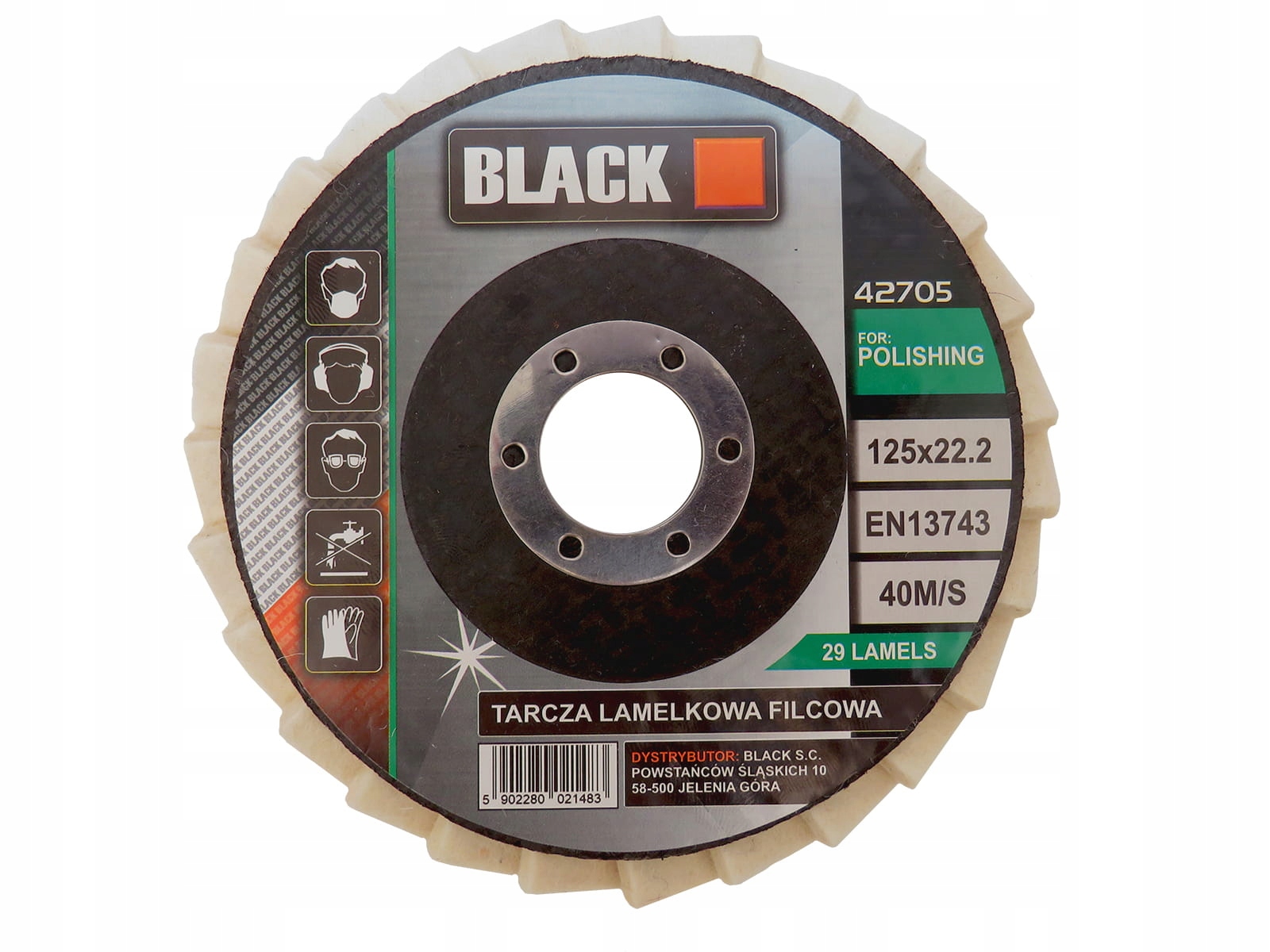 LAMELKA FILCOWA POLERSKA 125M TARCZA POLERSKA FILC EAN (GTIN) 5902280021483