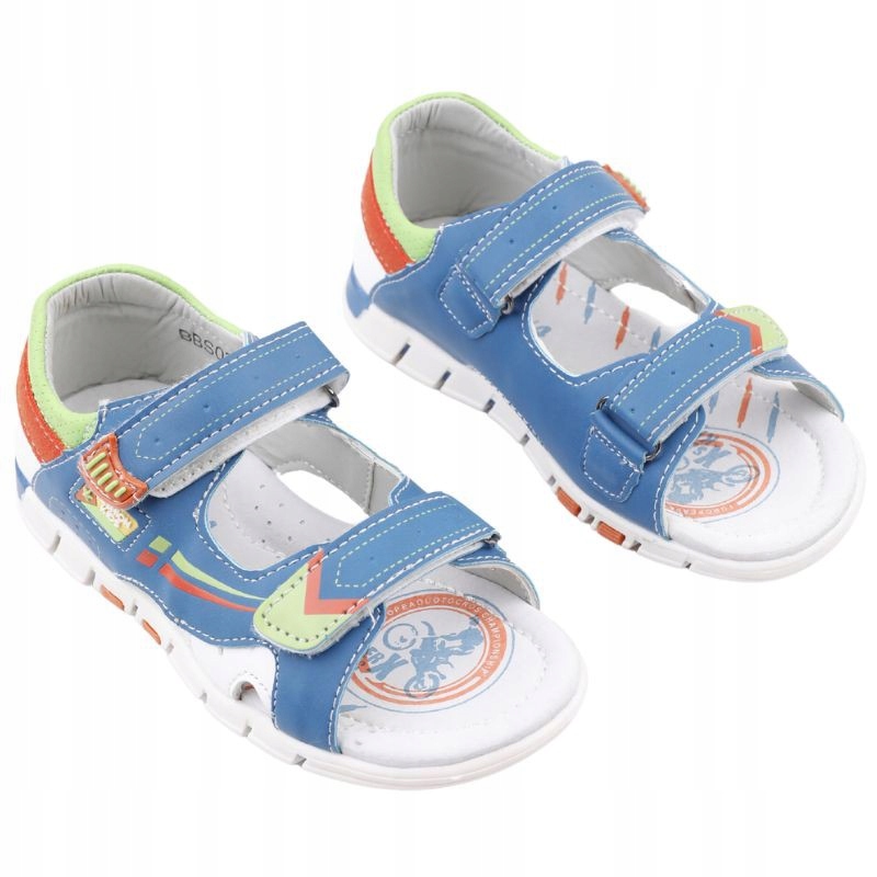 

Sandały chłopięce sportowe na rzepy niebieskie