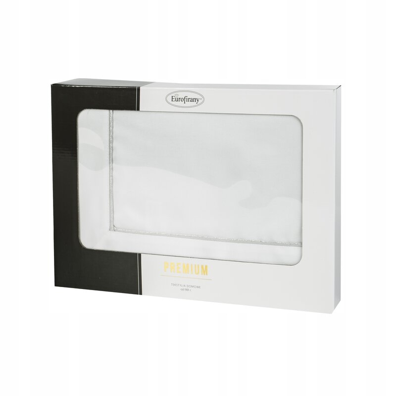 Obrus Na Stoł Madele Z Srebrną Lamówką 140X220 Biały