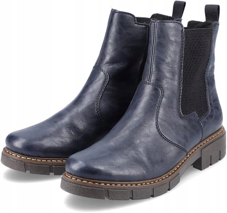 Rieker Dámské Kotníkové Boty Tmavě Modré Na Zip 41 6DA