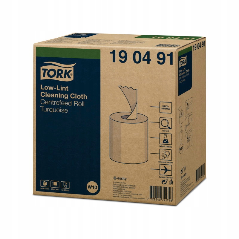 Tork 190491 Czysciwo wlokninowe W10 x4 rolki Brand Tork