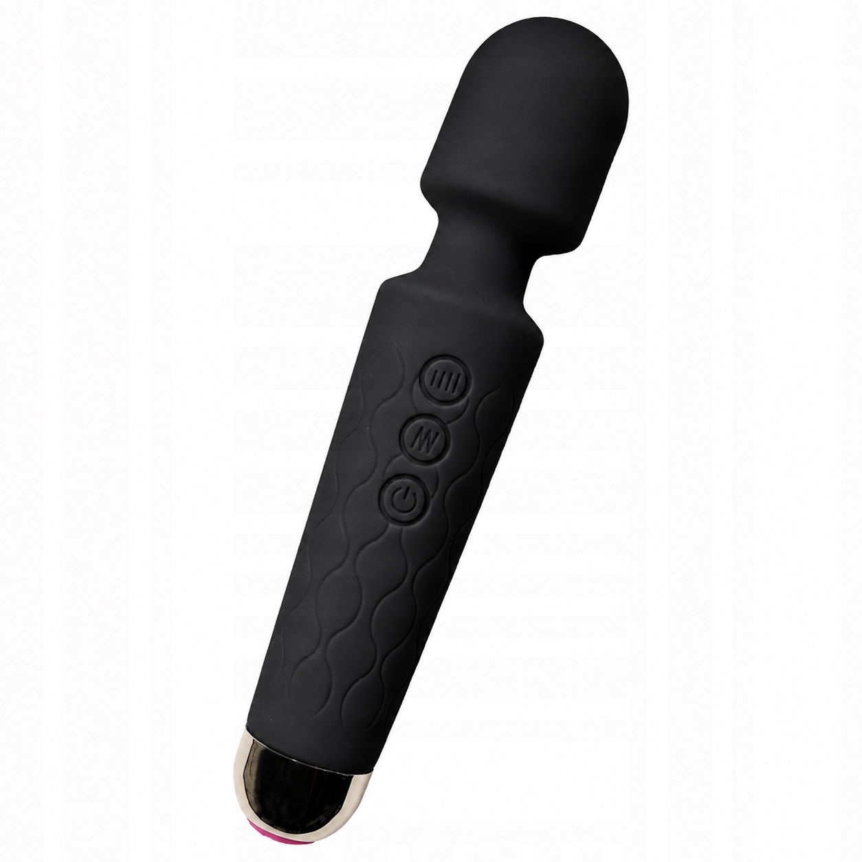 Wibrator Magic Wand Damski Mikrofon Masażer Łechtaczki 20 Trybów USB Mocny – Czarny