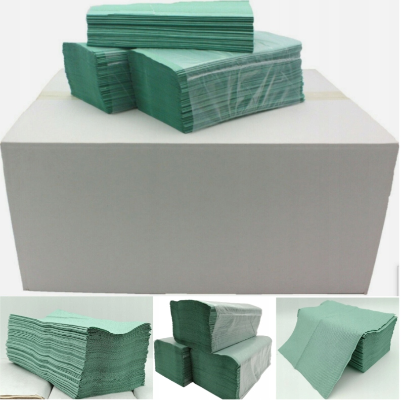 Levně Papírové ručníky zz zelené Papírové ručníky zz skládací Premium 25x23