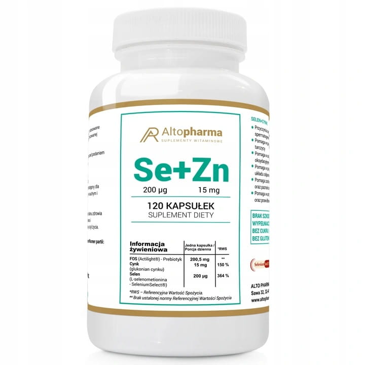 Selén 200µg +Zinok 15mg+ Prebiotikum WEGE 120ks ALTO