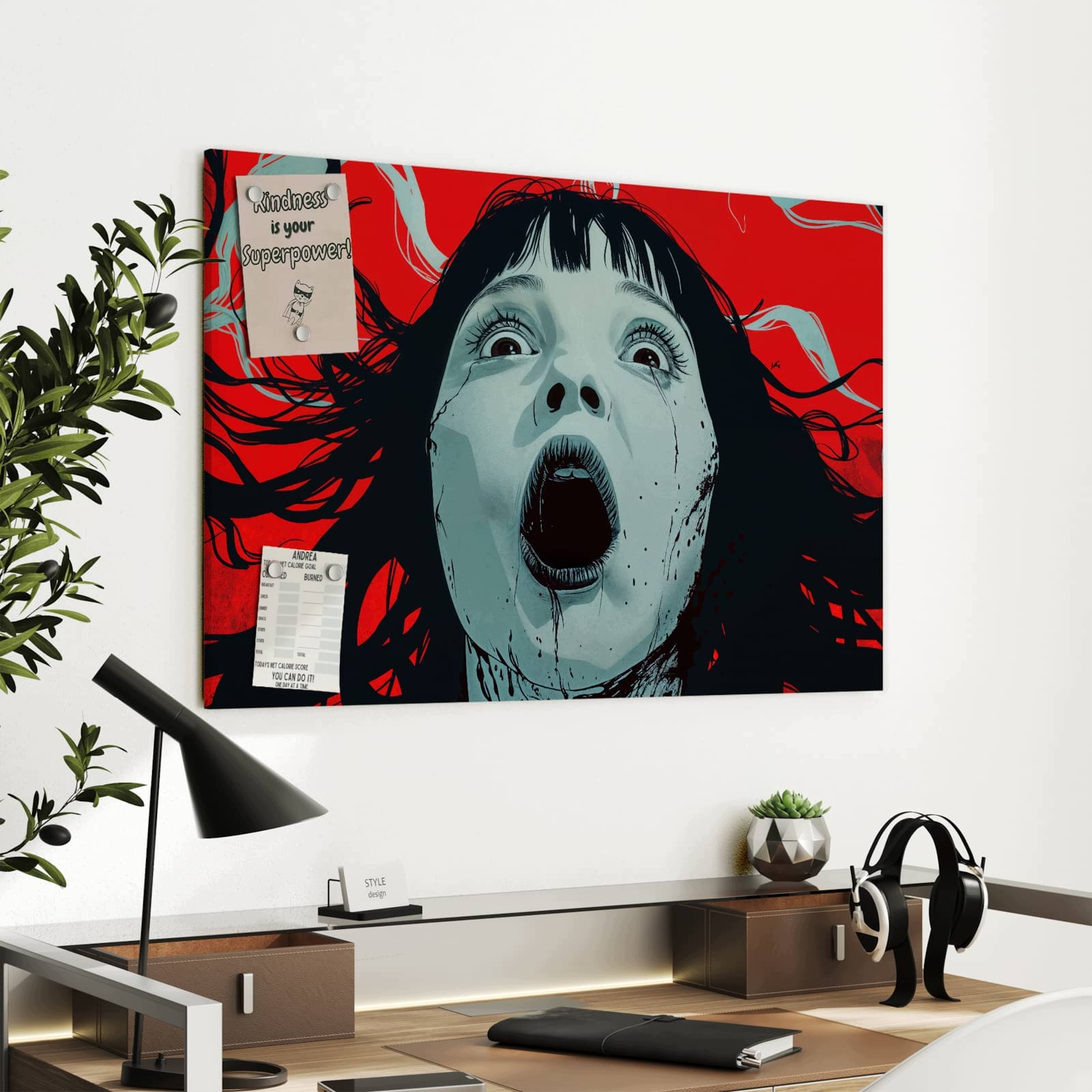 Magnetická tabule Krzyczouca Osoba 90 × 60 cm