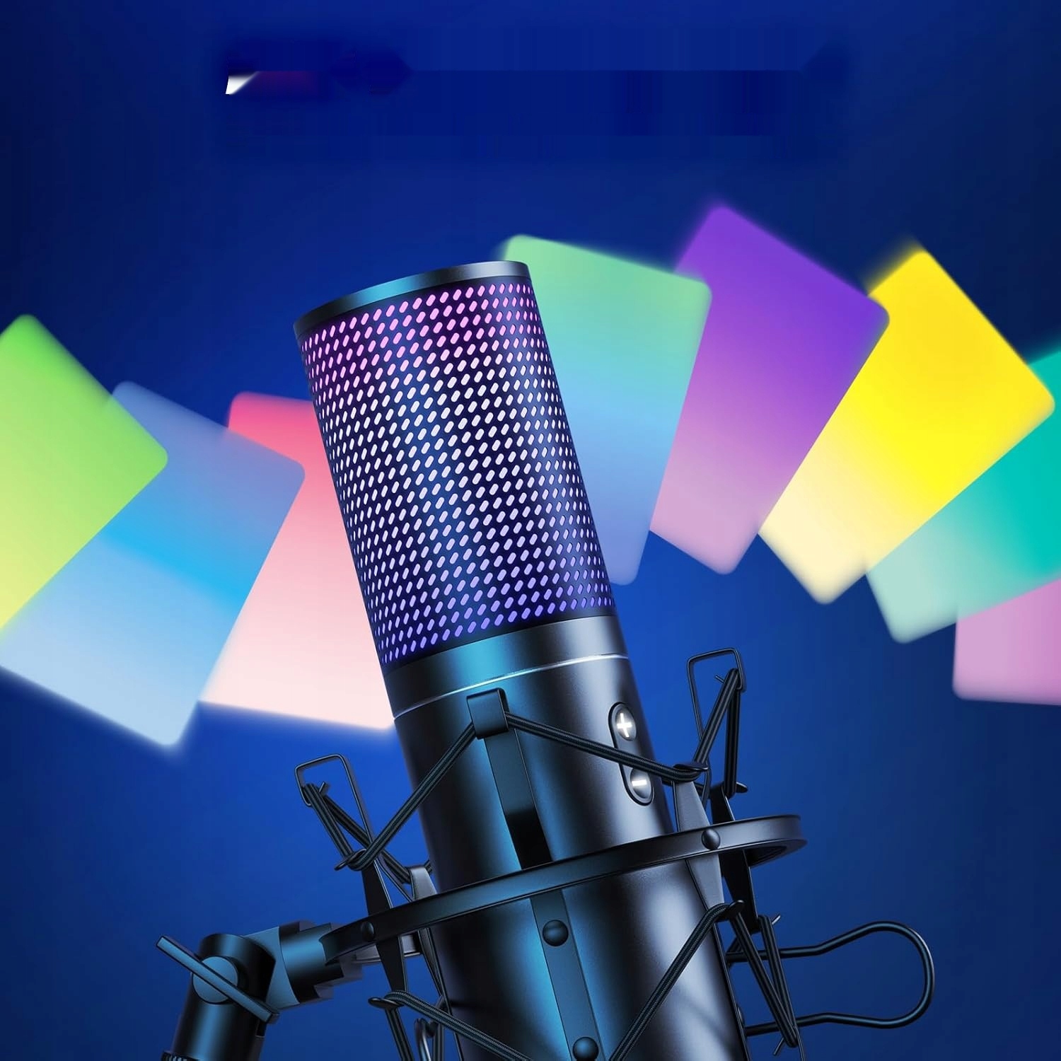 TONOR RGB USB Mikrofon Gaming PC Podcast Mikrofon z Boom Arm do Streamingu — miniatura 10
