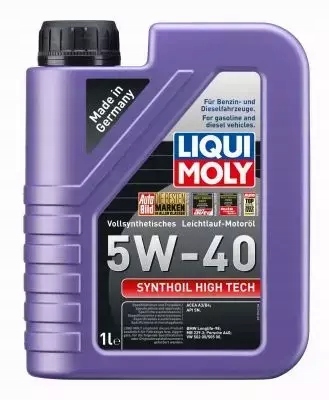 LIQUI MOLY SYNTHOIL HIGH TECH 5W40 SN/CF A3/B4 6L Kod producenta 1855