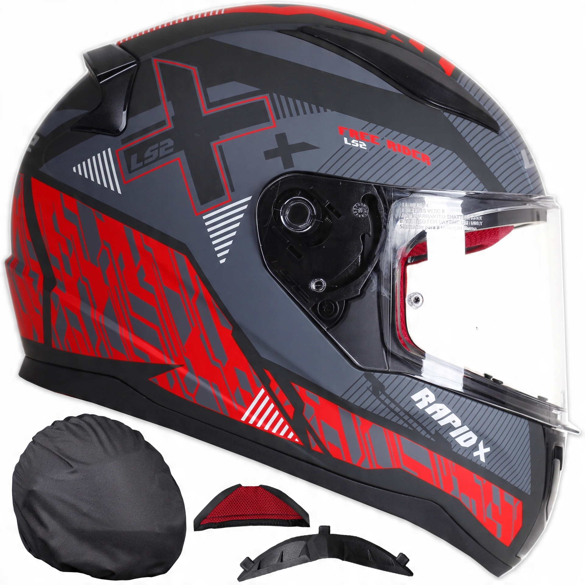 

Kask na Motor LS2 FF353 Rapid Xtreet Red Matt