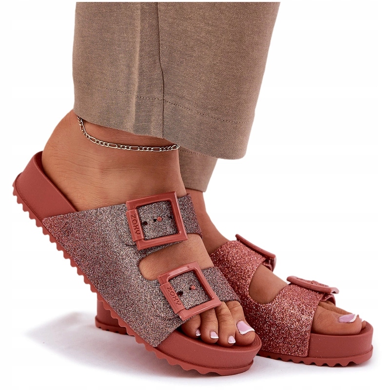 Nazouváky Dámské Spony Brokat Platforma Zaxy RR285025 Starorůžová 37