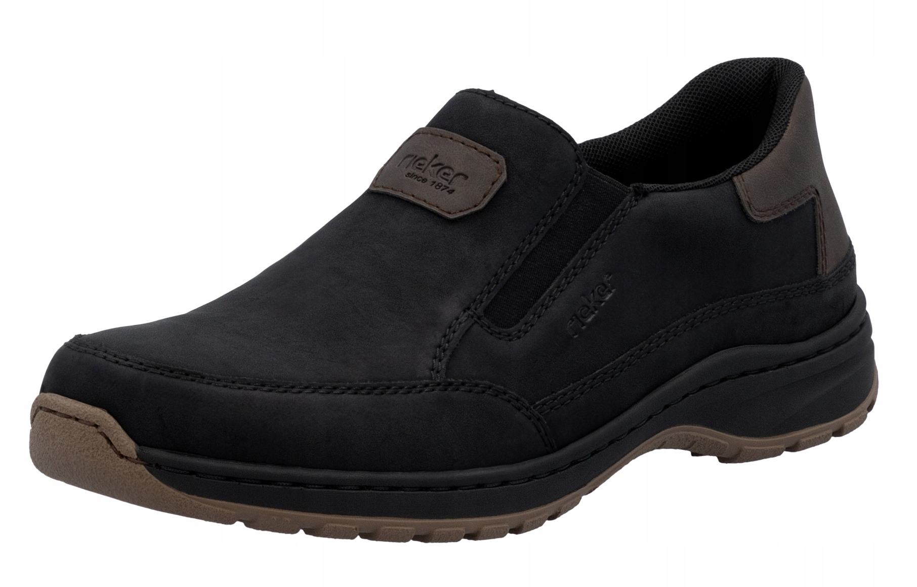 Rieker 03365-00 vel.41 černé pánské nazouvací polobotky