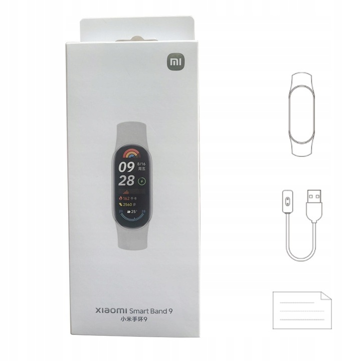 Smartband Xiaomi Mi Band 9 czarny J. POLSKI GLOBAL PREMIERA Transmisja danych brak