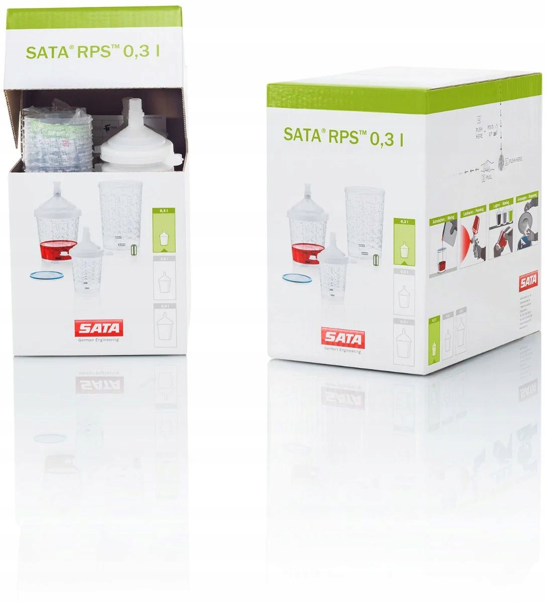 Sada Sata Rps Lakovacie poháre 125 mikrónov 300 ml 50kusov nádrž