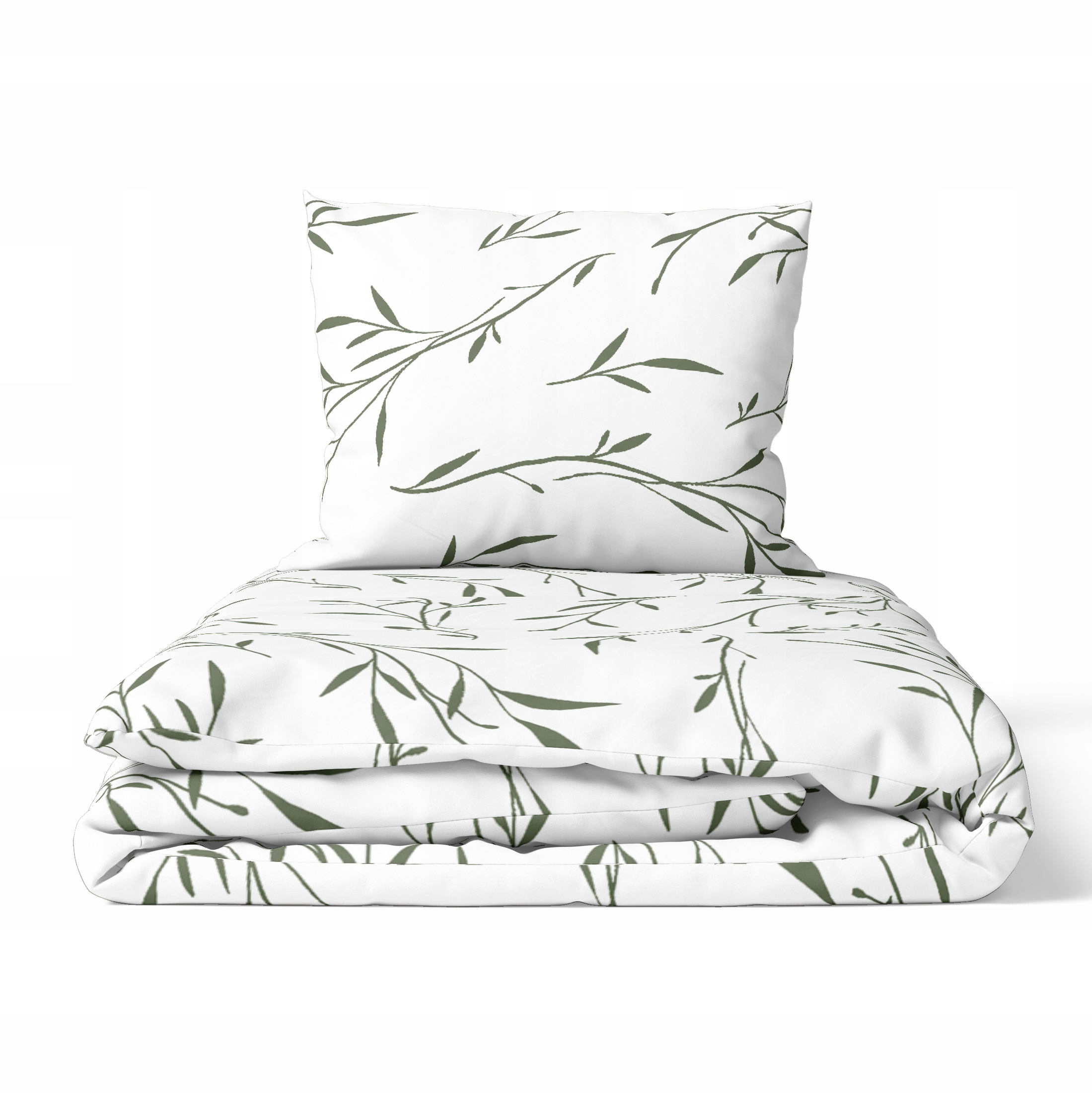 Povlečení 140 x 200 cm, 70 x 80 cm, 140 g/m2, bavlna 100 % Olivově zelená