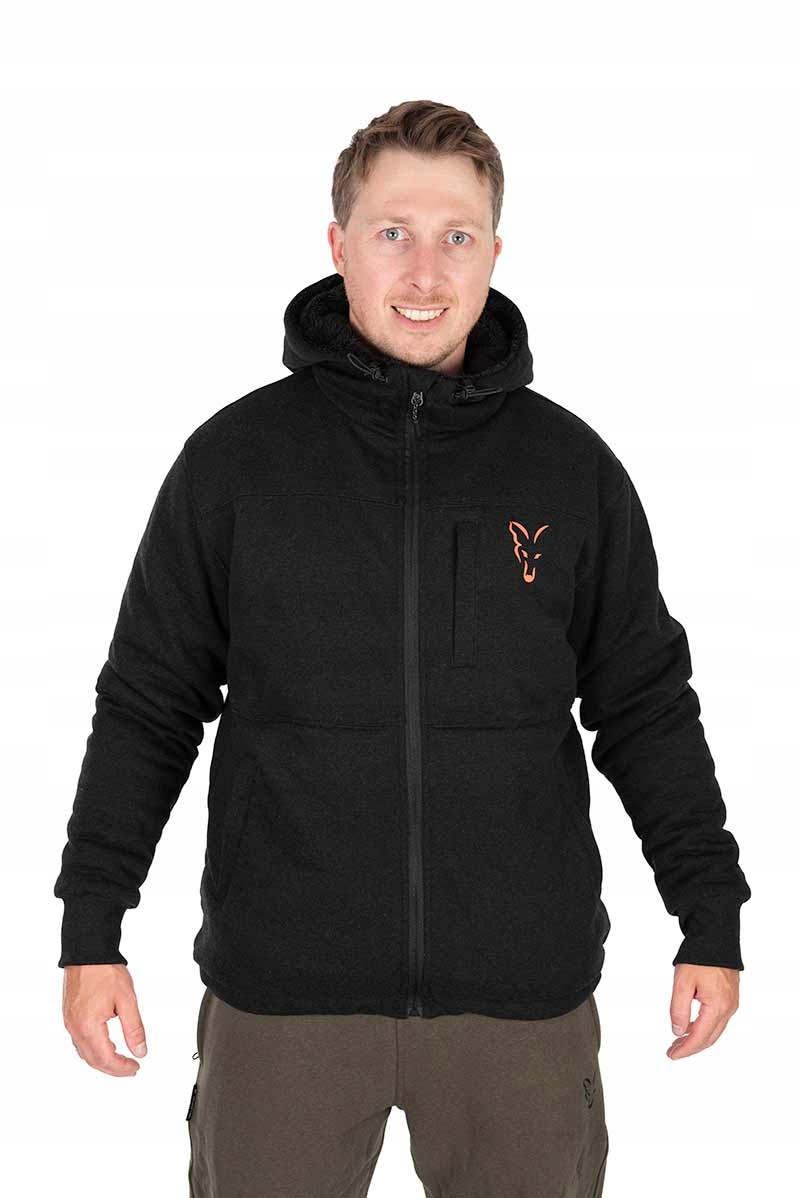 Fox Bunda Collection Sherpa Jacket Black Orange 2XL