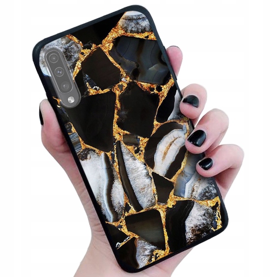 

Etui matowe do Samsung A70 guma wzory+ Szkło