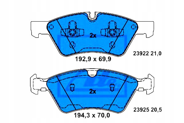 Ate Brzdové Destičky Mercedes Přední W164 X164 W211