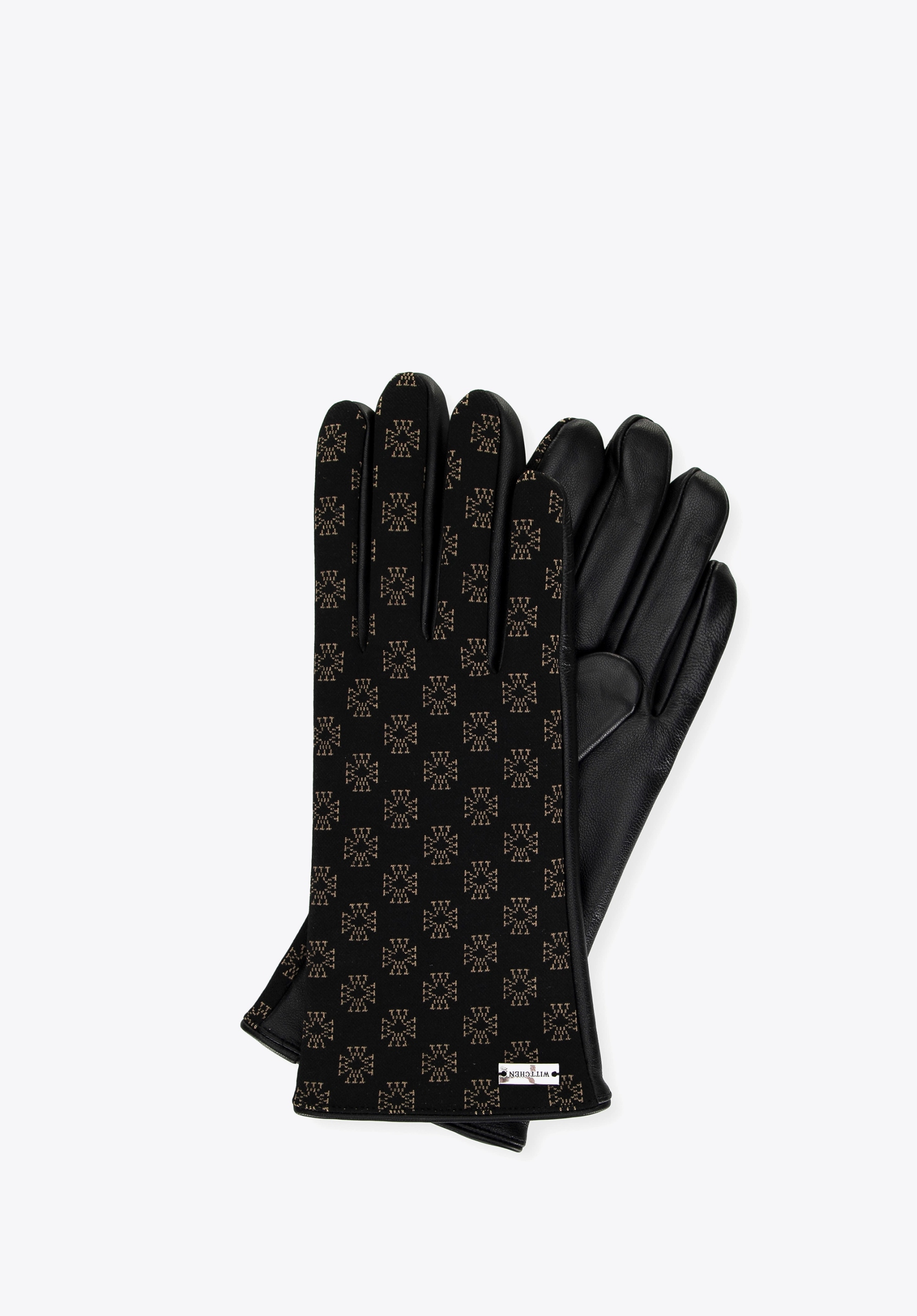 Dámské zateplené rukavice s monogramem Wittchen 39-6A-021-1 S, Černé