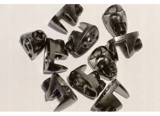 Mocowanie uchwyt klips półki szklanej czarny 2szt Szerokość 16 mm