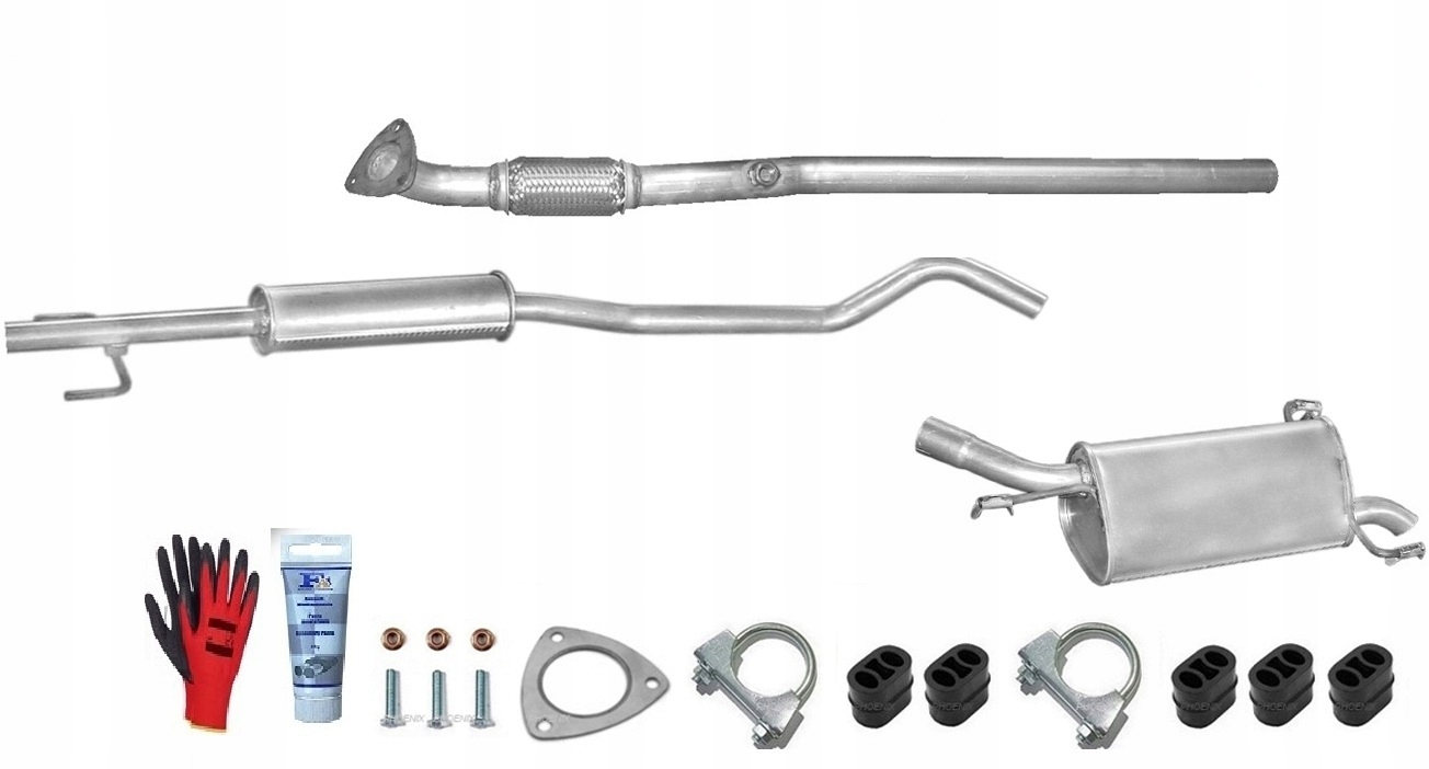 Opel Corsa C 1.2 1.4 (2000-2006) sada tlumičů výfuku bonus