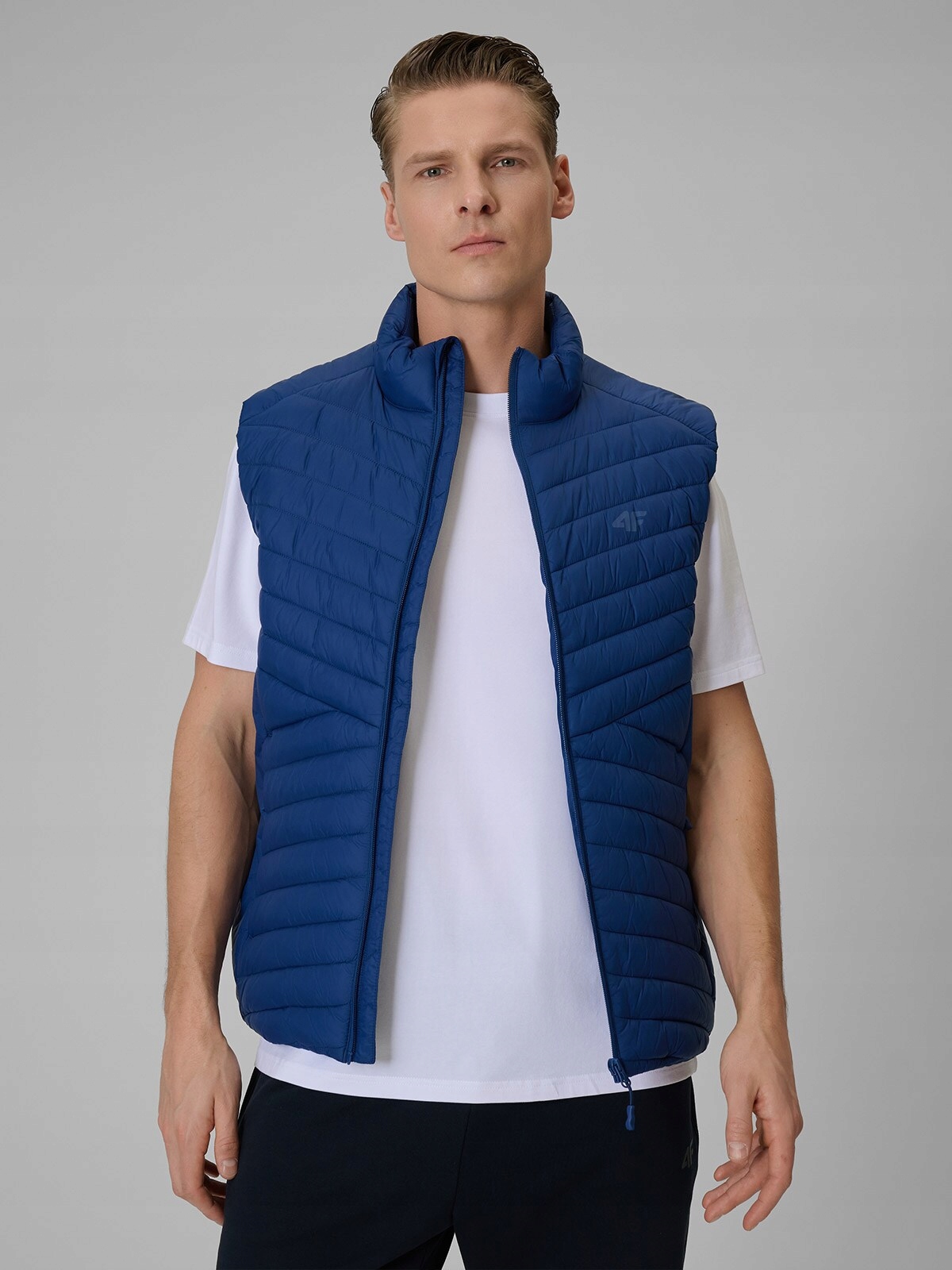 4F Bunda Bez Rukávů Tmavě Modrý Regular Lehký Hydrofobní 3XL