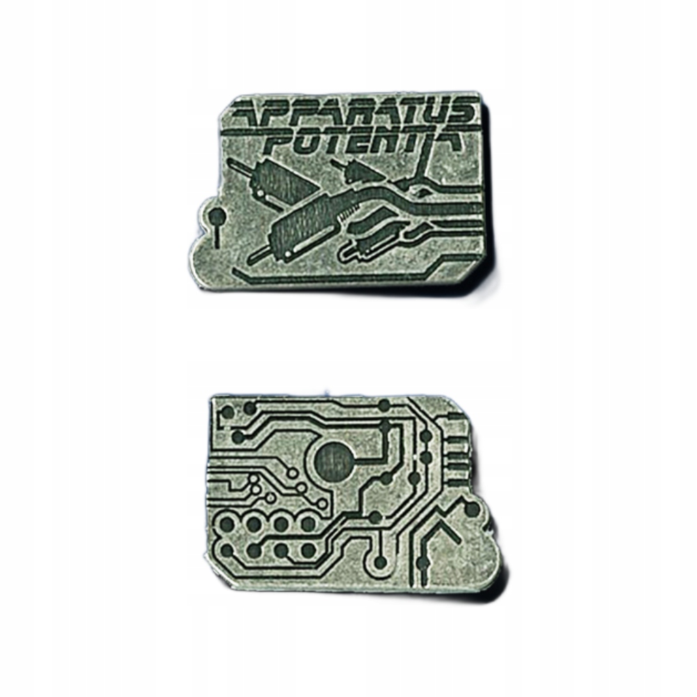 ZESTAW 3 CYBERPUNKOWYCH METALOWYCH MONET LARP RPG Nazwa Zestaw 3 Cyberpunkowych Metalowych Monet