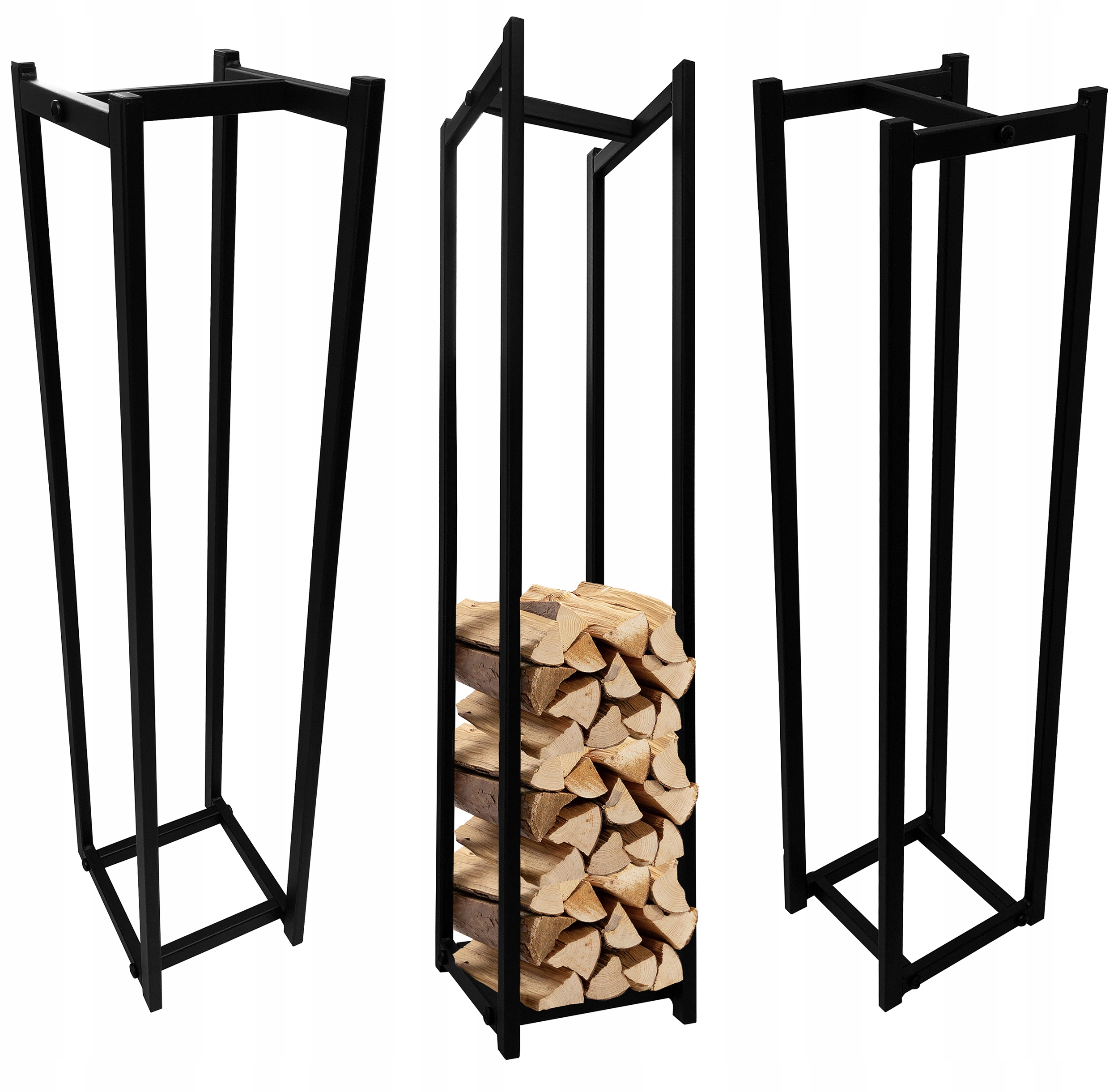 

Kosz stojak na drewno kominkowe XXL metalowy 120cm
