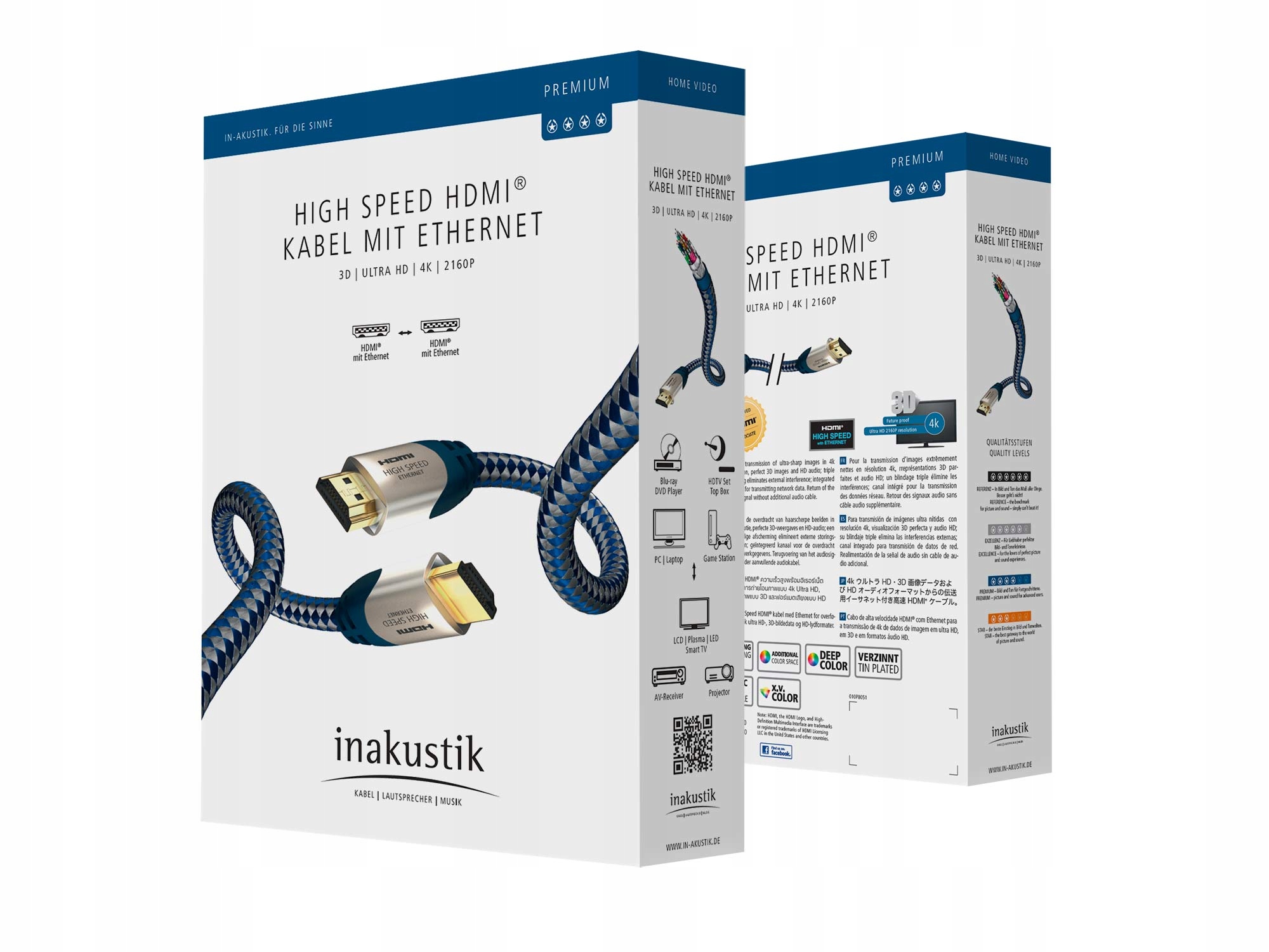 Kabel przewód HDMI 4K UHD: Inakustik PREMIUM 1,5m