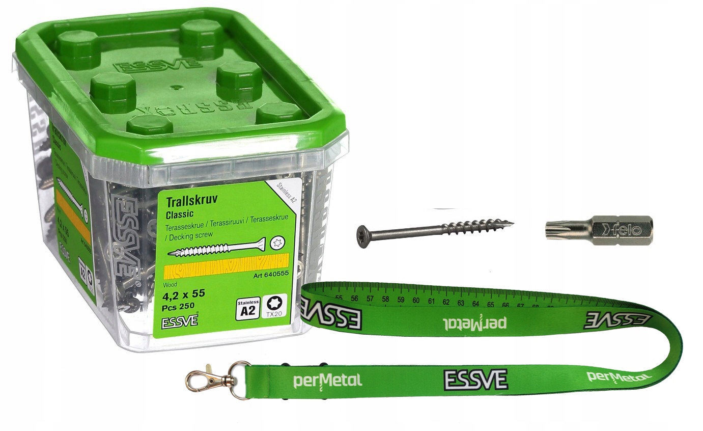 

Essve Wkręty 4,2x55 Tarasowe TX20 Stal Nierdzewna
