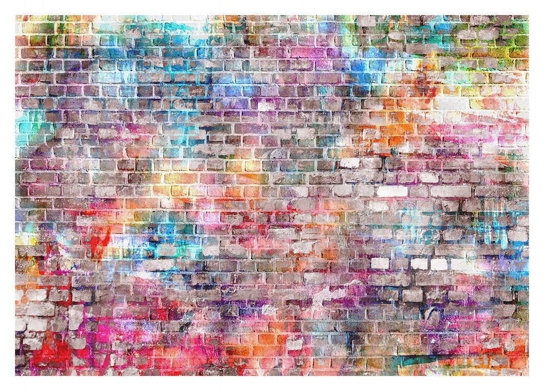 Vliesová fototapeta Cihla s barvou a efektní stěna 312x219 lepidlo