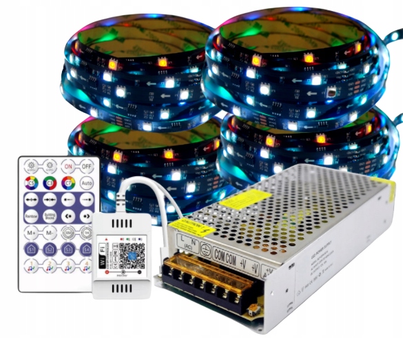 Sada Led pásků Rgb duhový efekt WiFi hudební 20 m