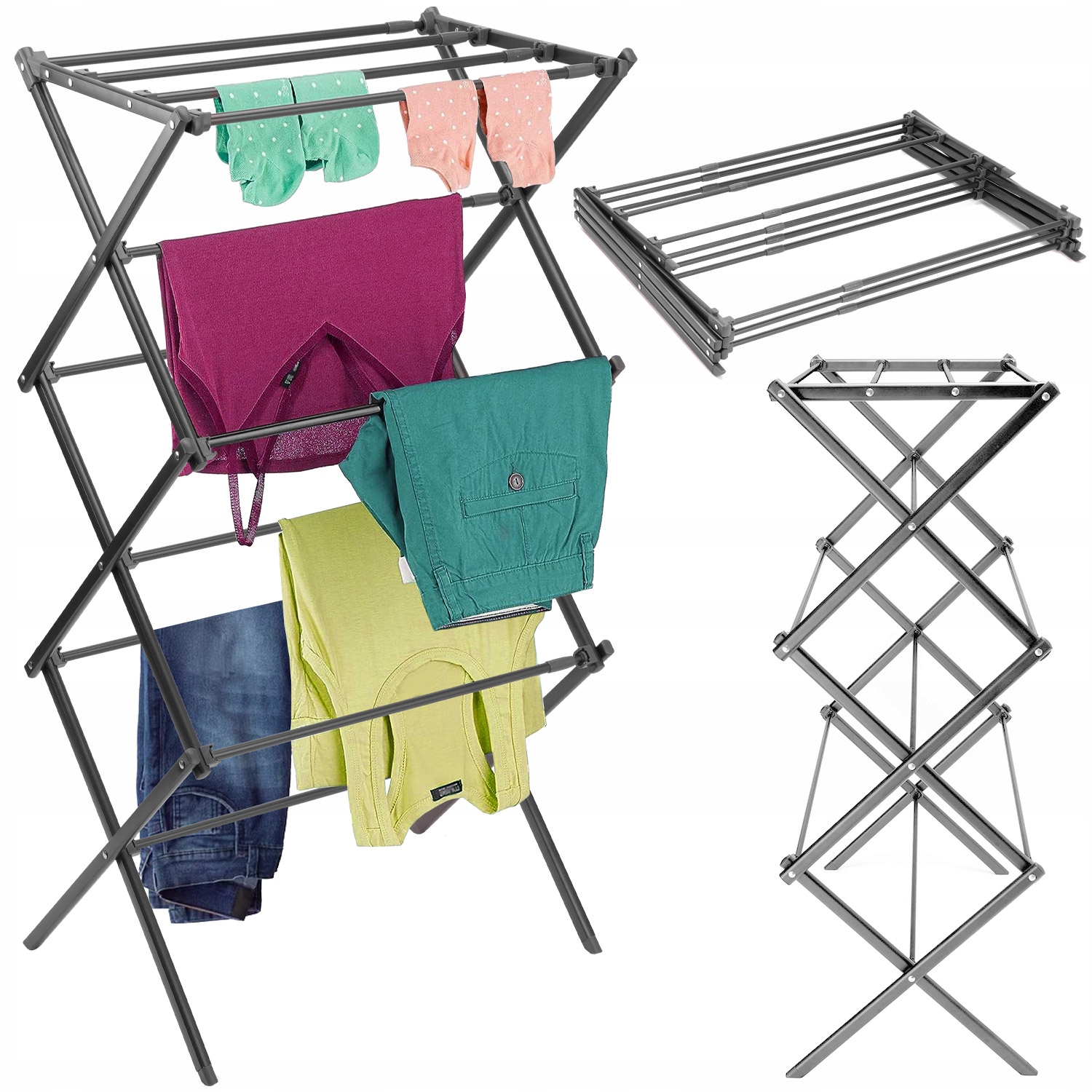 Levně Volně stojící vertikální Sušák prádla Gockowiak 57-100 cm